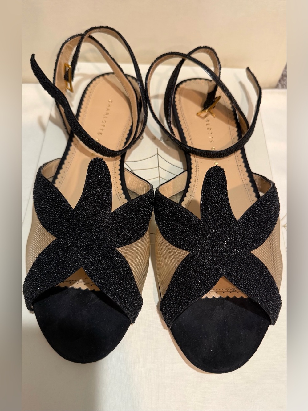 Charlotte Olympia Sandrine Starfish Beaded Sandal size 41